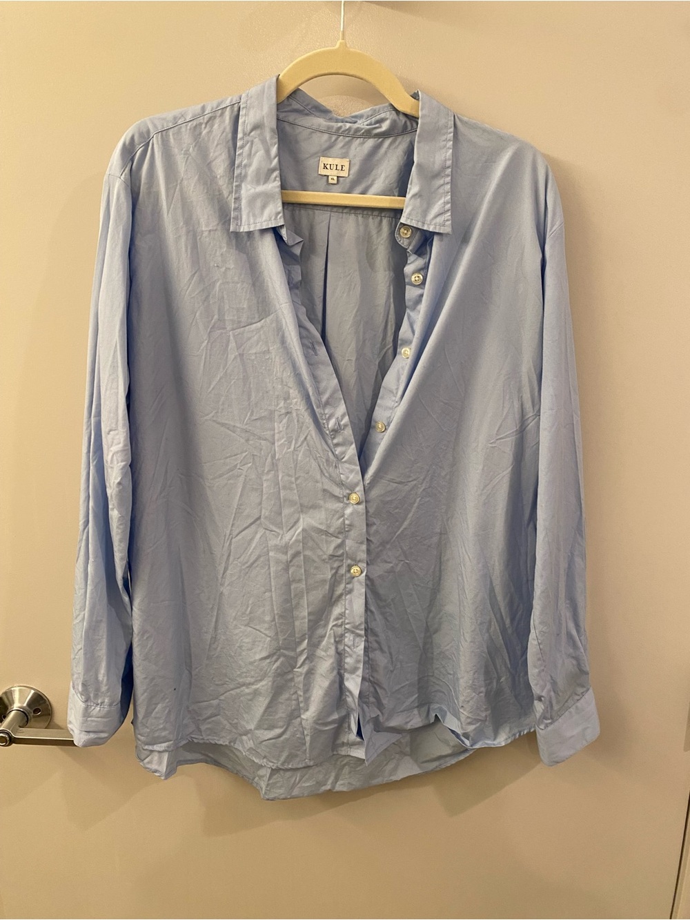 KULE Pale Blue Relaxed Button-Up Shirt